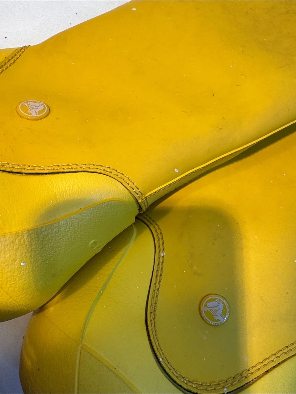 CROCS Tall Yellow Waterproof Rain Boots